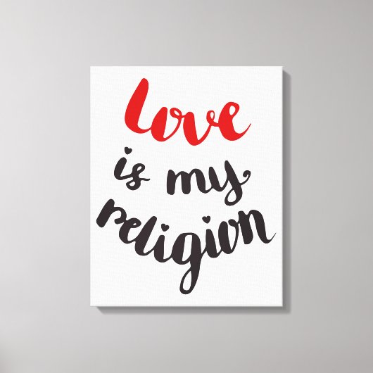 Toile L'amour est ma religion (Recto)