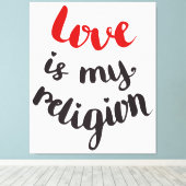Toile L'amour est ma religion (Insitu (Plancher de Bois))