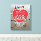 Toile L'amour est patient - 1 Corinthiens 13 Mariage (Insitu (Plancher de Bois))