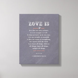 Toile L'amour est...Toile enveloppée