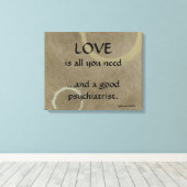 Toile L'Amour Et Un Bon Psychiatre - Cercles (Insitu (Plancher de Bois))