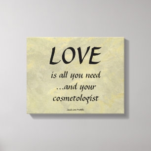 Toile L'amour et votre cosmétologue