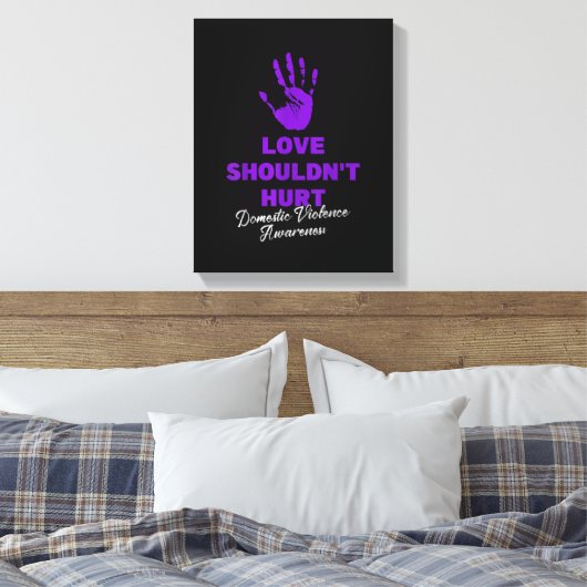 Toile L'amour ne devrait pas faire mal porter la violenc (Insitu(Chambre))