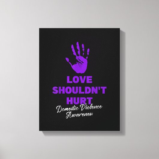 Toile L'amour ne devrait pas faire mal porter la violenc (Recto)