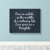 Toile L'amour nous donne un devis de conte (Insitu (Plancher de Bois))