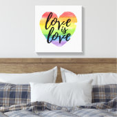Toile L'Amour | Rainbow Watercolor (Insitu(Chambre))
