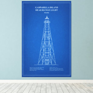 Toile Lampe arrière de l'île de Gasparilla - Floride - A