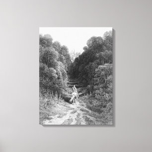 Toile Lancelot s'approche du château d'Astolat