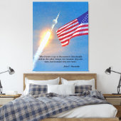 Toile Lancement d'Apollo 11 avec drapeau américain (Insitu(Chambre))