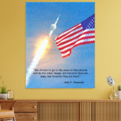 Toile Lancement d'Apollo 11 avec le drapeau américain (Insitu(Salon))