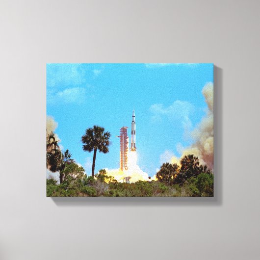 Toile Lancement de la fusée Saturn V de NASA Apollo 16 (Recto)