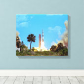 Toile Lancement de la fusée Saturn V de NASA Apollo 16 (Insitu (Plancher de Bois))