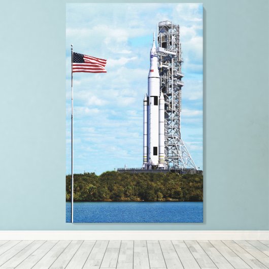 Toile Lanceur de fusée du système SLS de la NASA (Insitu (Plancher de Bois))