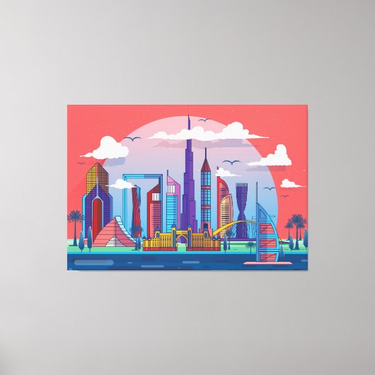 Toile Landmark de Dubaï (Recto)