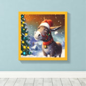 Toile L'Âne de Noël 1 (Insitu (Plancher de Bois))