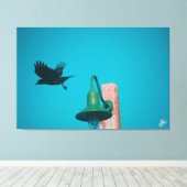 Toile Langley Crow sur la série Light Post #10 (Insitu (Plancher de Bois))