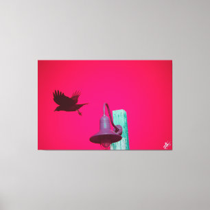 Toile Langley Crow sur le poteau lumineux Série #6