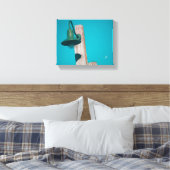 Toile Langley Lampadaire Cyan Rose Couleur Art (Insitu(Chambre))