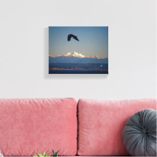Toile Langley Waterfront Bird Mountain Horizon