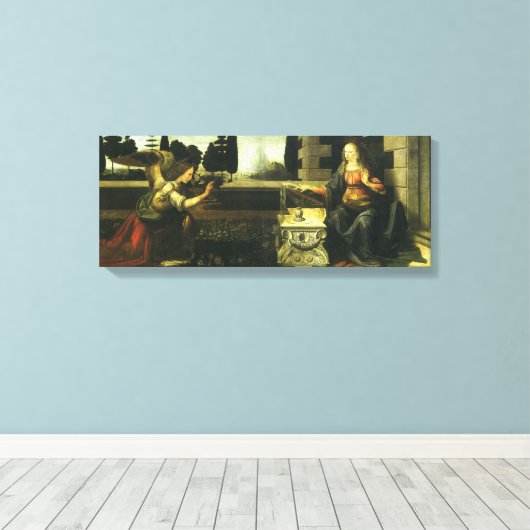 Toile L'Annonciation du Seigneur de Léonard de Vinci (Insitu (Plancher de Bois))