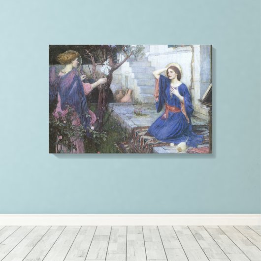 Toile L'Annonciation par John William Waterhouse (Insitu (Plancher de Bois))