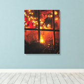 Toile Lanterne à la nuit (Insitu (Plancher de Bois))