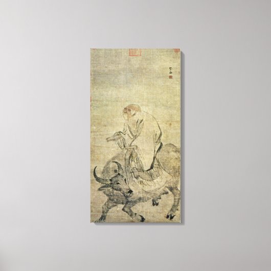 Toile Lao-tzu chevauchant son boeuf, chinois, dynastie M (Recto)