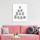 Toile Laos / Laos Numéros Pyramid Laotien Script (Insitu(Salon))