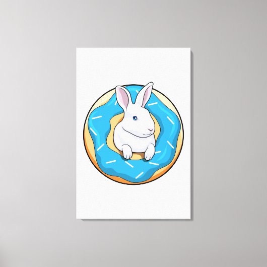 Toile Lapin avec Donut (Recto)