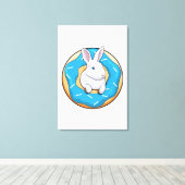 Toile Lapin avec Donut (Insitu (Plancher de Bois))