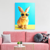 Toile lapin avec lunettes de soleil (Insitu(Salon))