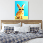 Toile lapin avec lunettes de soleil (Insitu(Chambre))