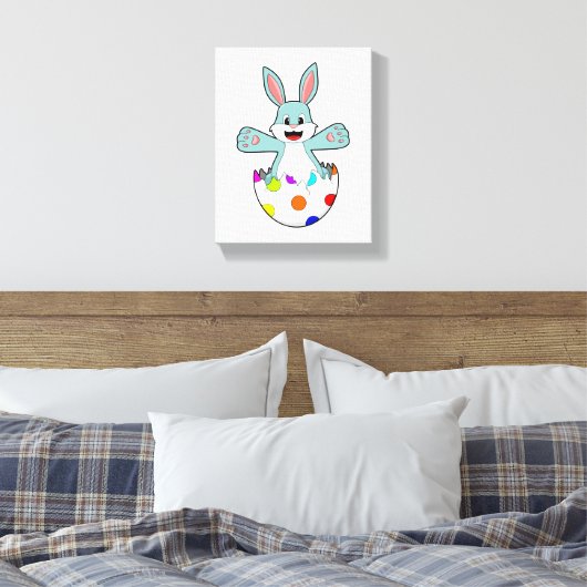 Toile Lapin avec oeuf (Insitu(Chambre))