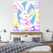Toile lapin avec oeufs de pâques (Insitu(Chambre))