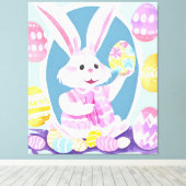 Toile lapin avec oeufs de pâques (Insitu (Plancher de Bois))