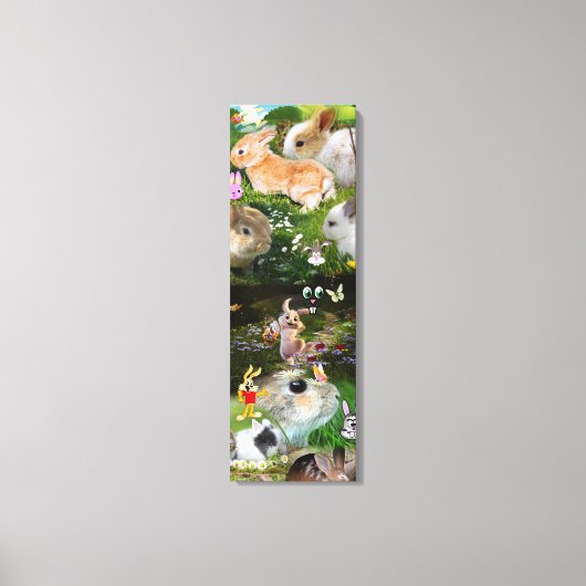 Toile Lapin/Bébé Lapin Famille Animaux de ferme (Recto)