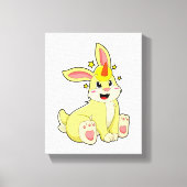 Toile Lapin comme licorne (Recto)