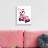 Toile Lapin comme Patineur Inline avec Patins Inline (Insitu(Salon))