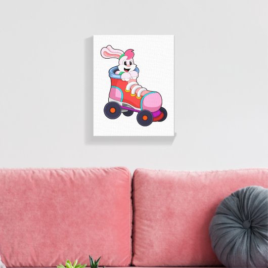 Toile Lapin comme Patineur Inline avec Patins Inline (Insitu(Salon))
