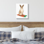 Toile Lapin comme skieur avec ski (Insitu(Chambre))