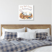 Toile Lapin d'automne en Feuille avec une citation amusa (Insitu(Chambre))