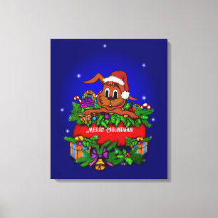 Toile Lapin de Noël