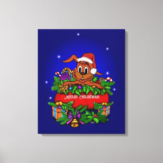Toile Lapin de Noël (Recto)