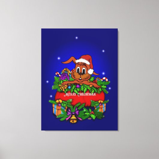 Toile Lapin de Noël (Recto)