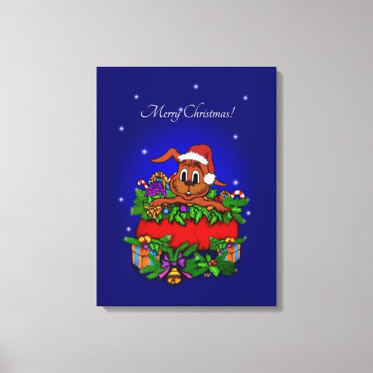Toile Lapin de Noël (Recto)