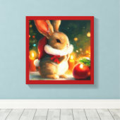 Toile Lapin de Noël 1 (Insitu (Plancher de Bois))