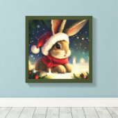 Toile Lapin de Noël 4 (Insitu (Plancher de Bois))