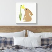 Toile Lapin de Pâques et fleur de jonquille (Insitu(Chambre))