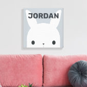 Toile Lapin de Pâques Mignon avec Nom Personnalisé (Insitu(Salon))