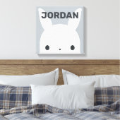 Toile Lapin de Pâques Mignon avec Nom Personnalisé (Insitu(Chambre))